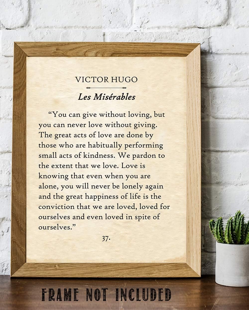 Victor Hugo – “You Can Give Without Loving” Classic Love Quote Wall Art, Acts of Love Page Print, Gift for Literature Lovers, 11x14 Unframed Typography Poster - Image 6
