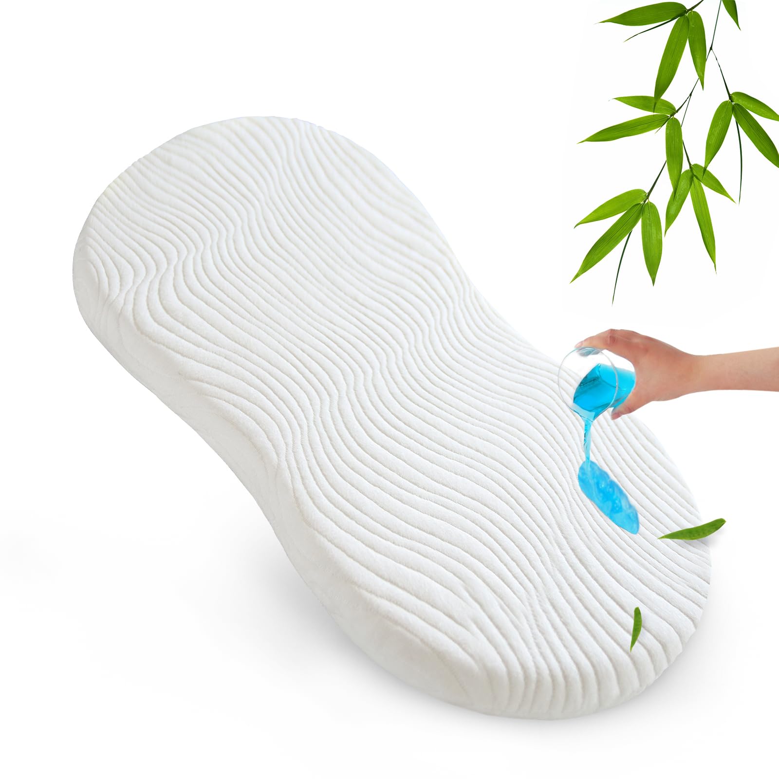 Baby Bassinet Mattress Pad 18" x 30" x 1" Compatible with Halo Bassinet, Waterproof Replacement Pad with Removable & Washable Mattress Cover