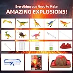Volcano Kit, Erupting Volcano Science Kits for Kids Ages 4-6-8-12, STEM Activities & Learning Educational Toys Gifts for Boys and Girls Chemistry Set, Over 20 Fun Science Experiments