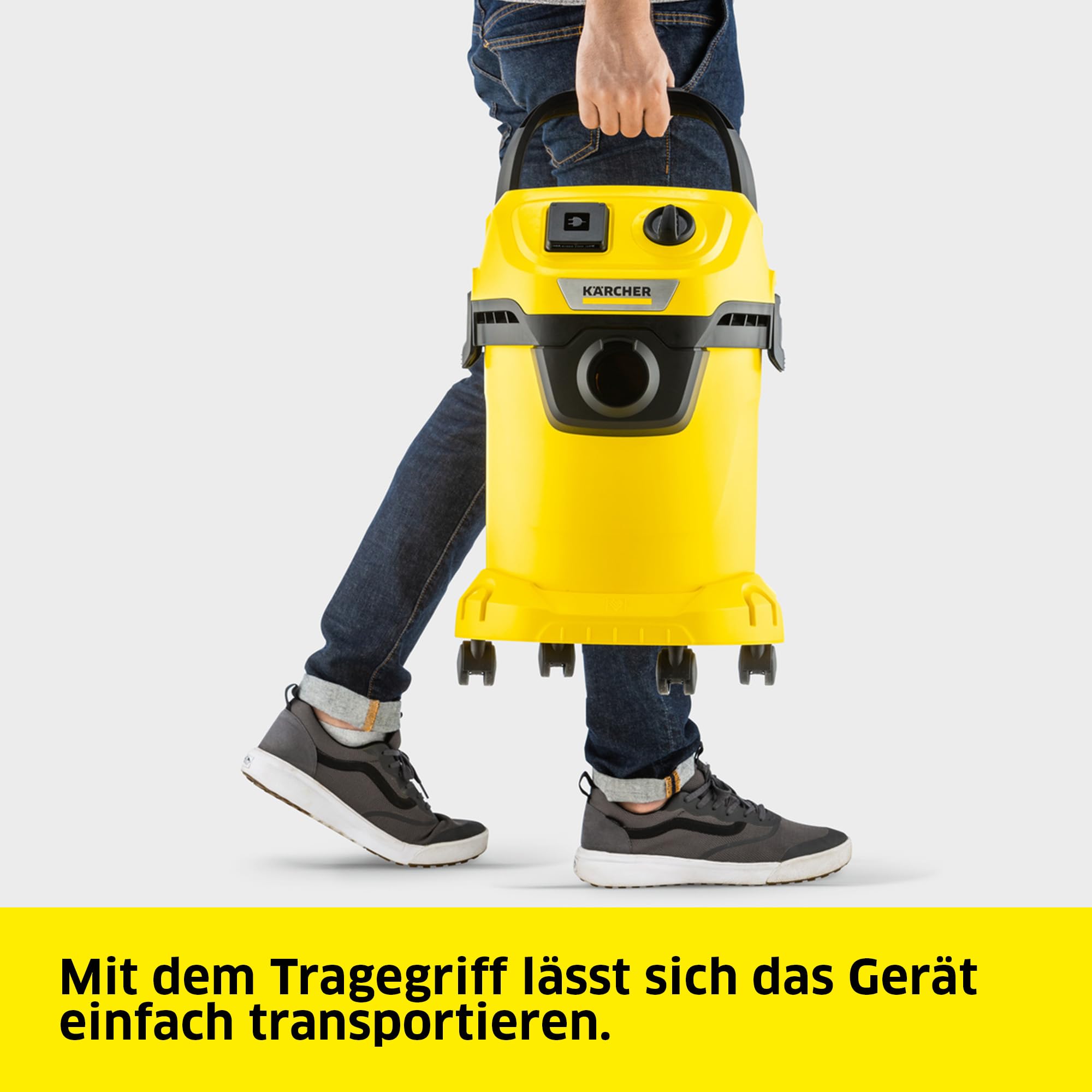 KÄRCHER Nass-/Trockensauger WD 3 P V-19/4/20, 1000 W, 19 l, 2 m, integrierte Steckdose