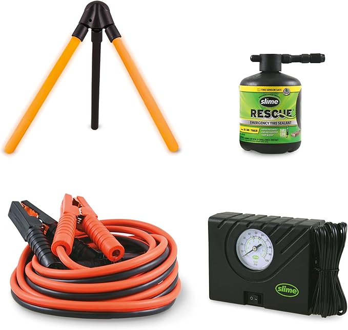 Slime Kit de Carretera de Emergencia 50154 con Reparación de Llanta y Cables de Batería miniatura 2