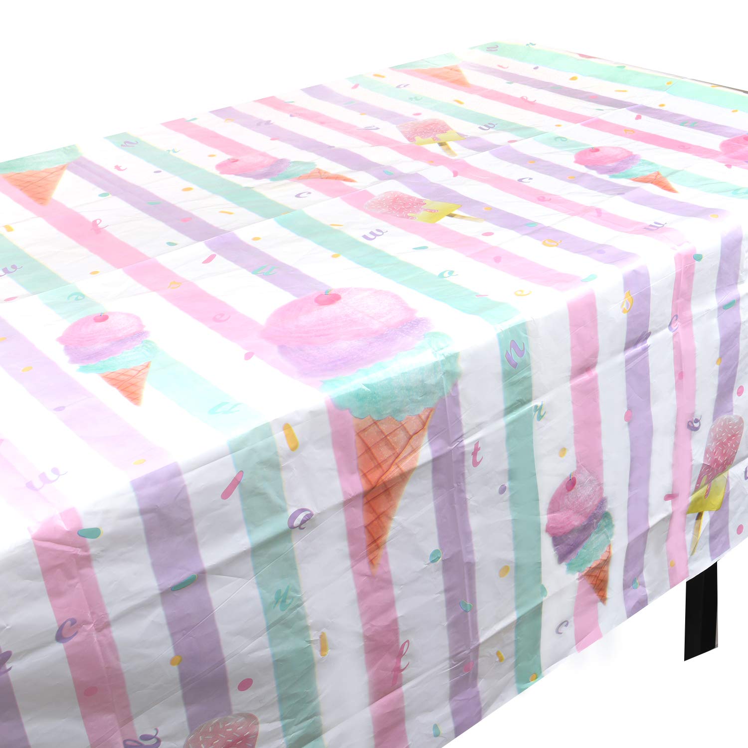 Buy WERNNSAI Ice Cream Party Table Cover 54” X 108” Disposable