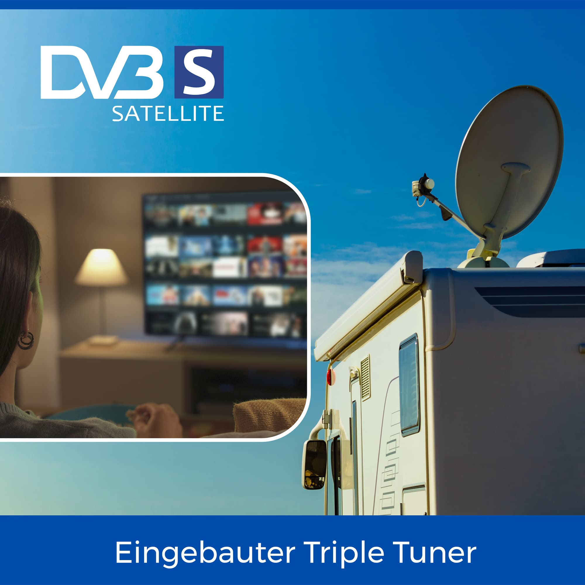 Cello C2424WS 24 Zoll 12V / 12 Volt Smart Fernseher für Wohnmobil & Wohnwagen, Camping Fernseher mit WebOS, Netflix, Bluetooth, DVB-T2 HD/DVB-S2 Triple-Tuner