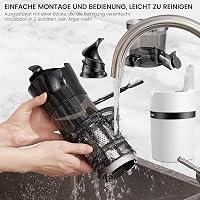 Keenray Lassú Gyümölcsfacsaró Hidegpréses Centrifuga 80mm Széles Szájjal, Csendes Motor, Fehér Színű Juice Extractor 5