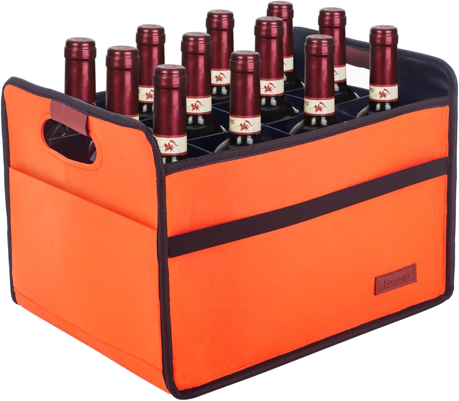 Foyego 12 Bottle Wine Tote Bag, Insulated Thermal Padded