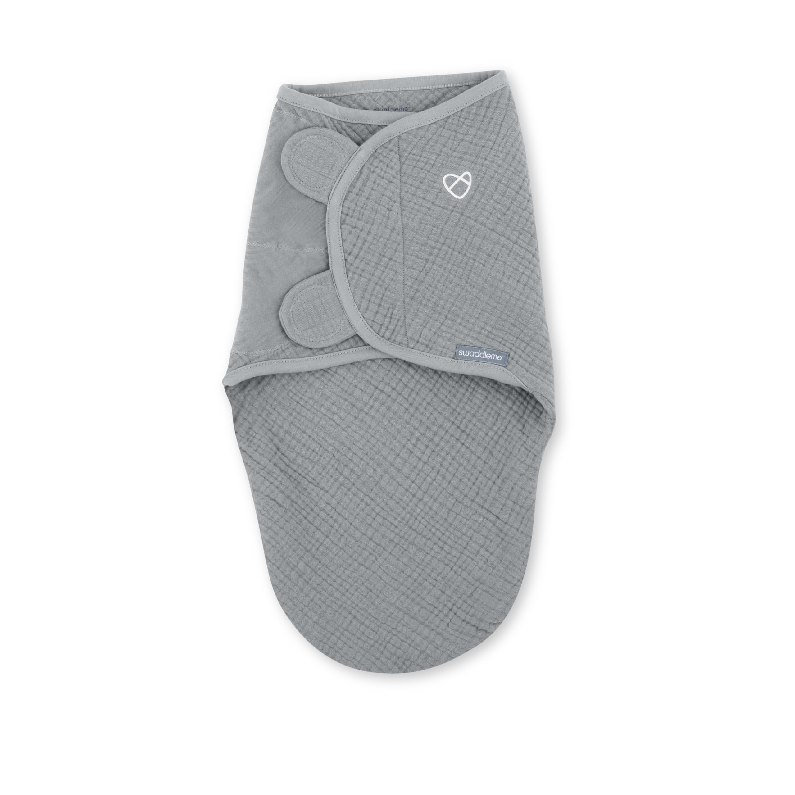 Ingenuity SwaddleMe Original Muslin Baby Swaddle, 100% Cotton, Improves Sleep & Calms Startle Reflex, 0-3 Months, 1.0 TOG