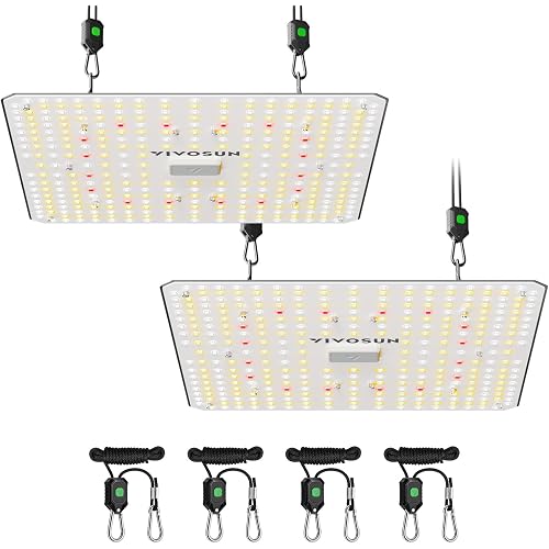 VIVOSUN LumaLight 100W LED Grow Light, Full Spectrum Plant Light, Smart Dimmable & High PPFD for Indoor Plants Seedling Vegetables Bloom, Fits 2×2/2×4 Grow Tents, 2-Pack