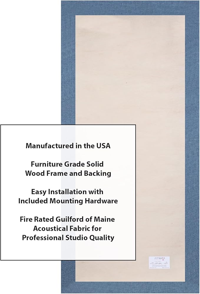 Kit de Tratamiento Acústico para Oficina en Casa ATS Acoustics 12 Piezas (Azul Claro) | Para espacios de 250-380 pies cuadrados, reduce eco y absorbe sonido. Paneles acústicos Clase A según ASTM E84, NRC 1.0 miniatura 6