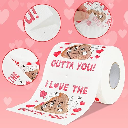 Miniatura 2 de 4 rollos de papel higiénico para el día de San Valentín, regalo divertido de broma para decoración del día de San Valentín, regalo de broma