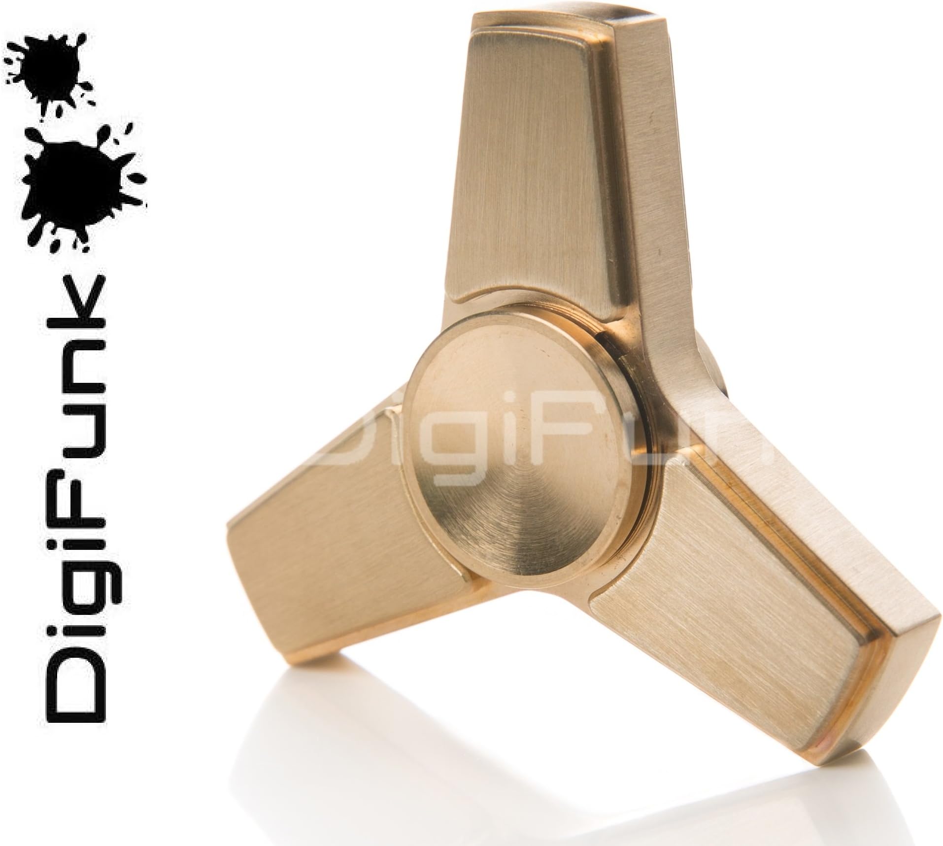 Tri Fidget Spinner DigiFunk® | 100% Brass Metal | r188 Hybrid Ceramic Bearing | 5+ Minute Spins | UK Retailer & Customer Service