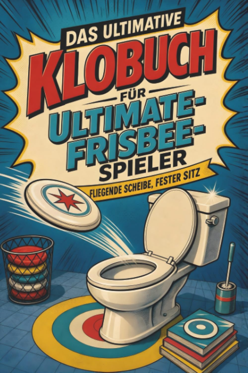 Das ultimative Klobuch für Ultimate-Frisbee-Spieler: Fliegende Scheibe, fester Sitz. Lustiges Geschenk für Ultimate-Frisbee-Spieler, Scheibenwürfe und Fairplay