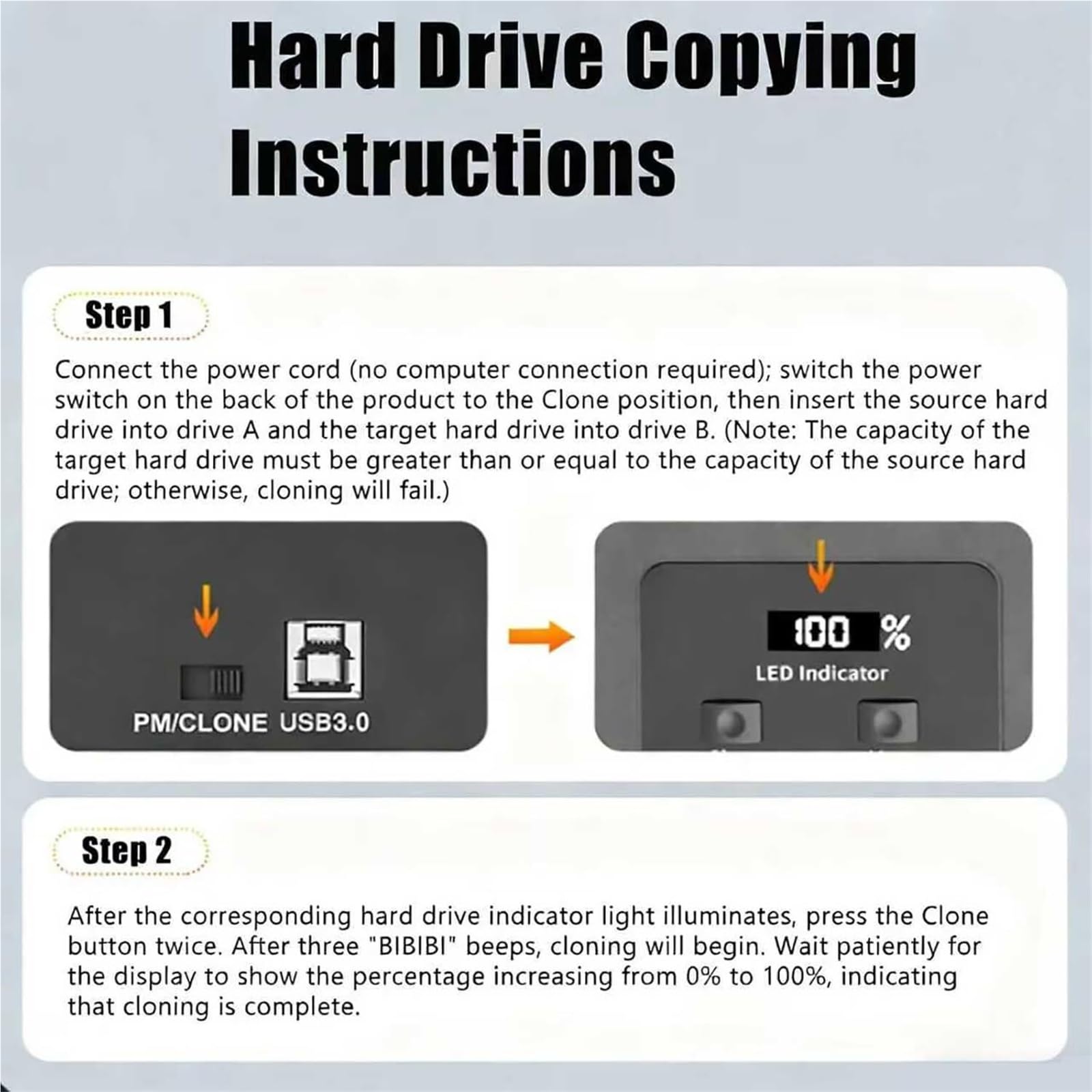 5 Bay HDD Enclosure – USB Type‑C, Offline Clone, 120TB Expansion | Type‑C (5Gbps), 20‑100% progress display, fan cooling. Plug‑and‑play. For 2.5″/3.5″ drives.