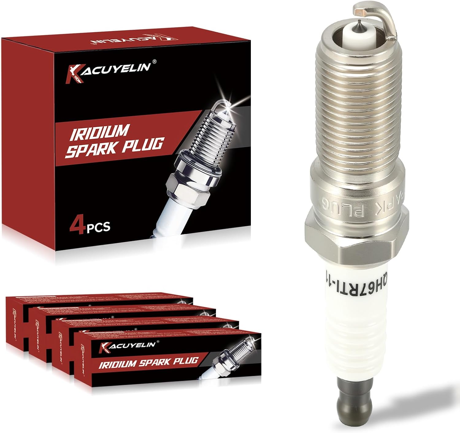 Iridium Spark Plugs Set of 4 Compatible with 06 07 08 09 10 Chevy Cobalt HHR Malibu Pontiac G5 G6 Saturn Aura Ion Sky Vue 2.2 2.4,Chevy Colorado GMC Canyon 2.8L Replaces #91418 41-114,ILTR5E11
