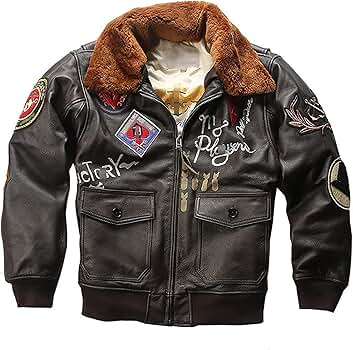 DURANTE A2 G1 フライトジャケット 羊革 ボンバージャケット Amazon | [WMJL] メンズ G1 ボンバー飛行士本物の牛革ジャケット