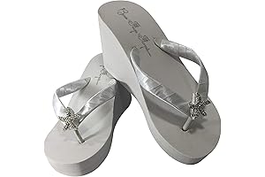 Starfish-adorned Wedge Flip-flops: Ultimate Versatility with Customizable Heel Height