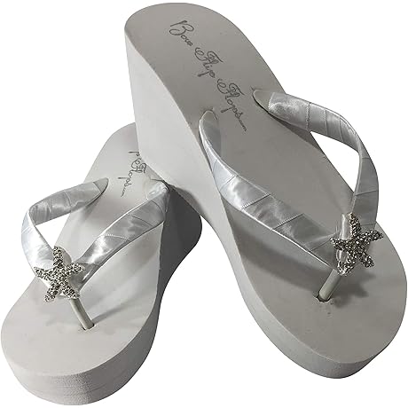 Starfish-adorned Wedge Flip-flops: Ultimate Versatility with Customizable Heel Height