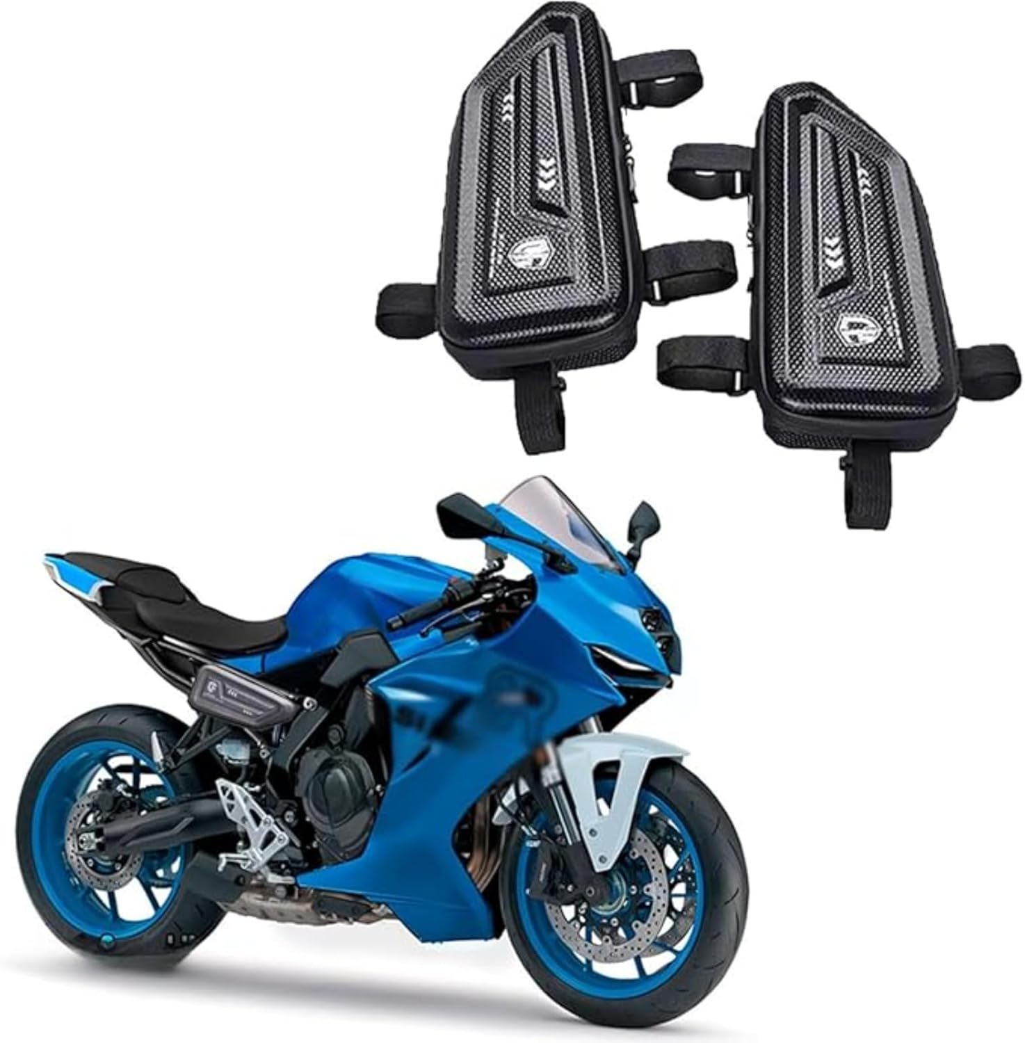 for GSX-8S GSX-8R gsx 8s gsx 8r 2023 2024 2025 Motorcycle Tool Bag Triangle Side Bag EVA Hard Shell Motorcycle Storage Bags Water-Resistant Tail Bag 2Pcs Saddle Bags