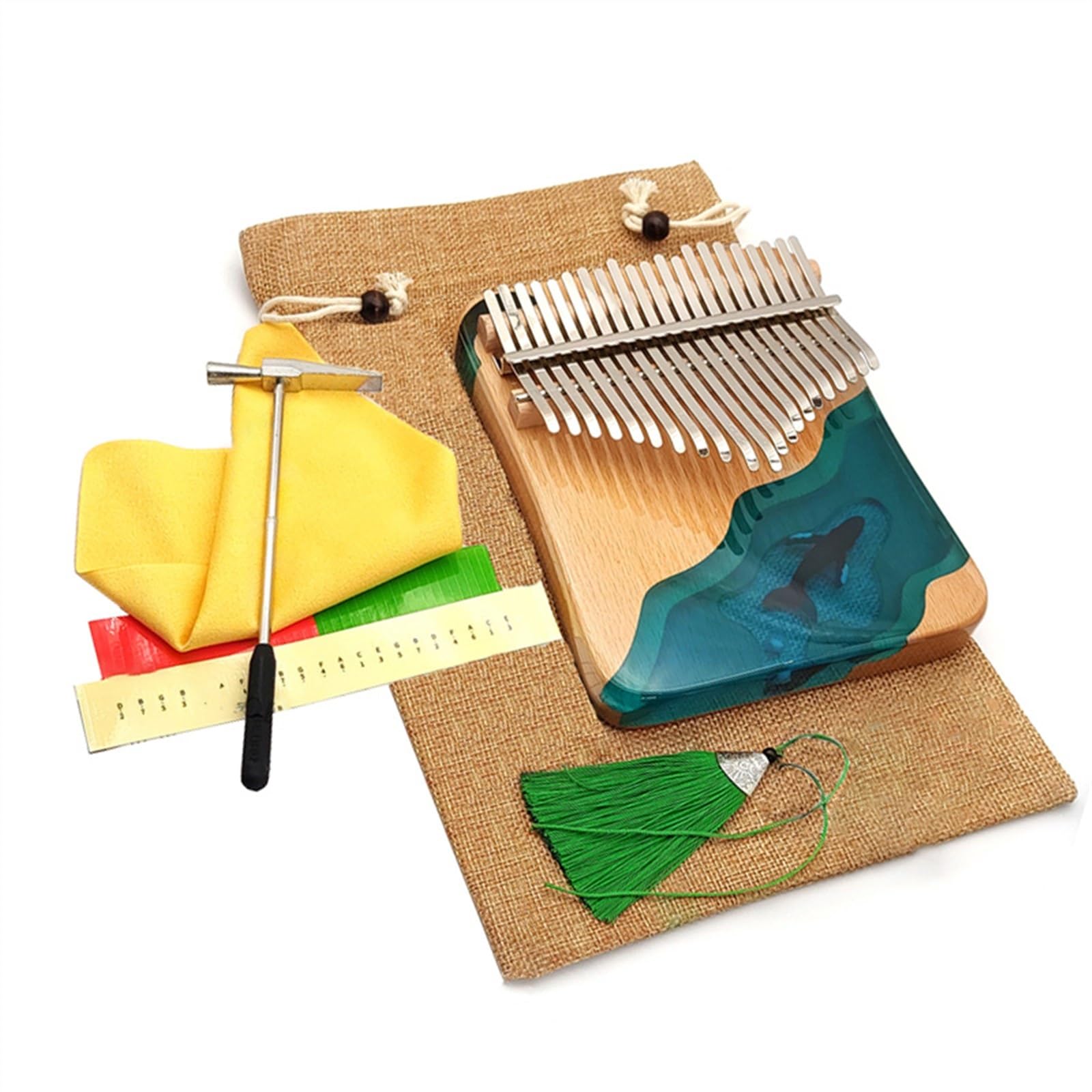 Przenośny 21-klawiszowy Instrument Muzyczny Kalimba Keyboard Z Żywicą I Bukowym Fortepianem W Tonacji C Przenośne Pianino Kciukowe