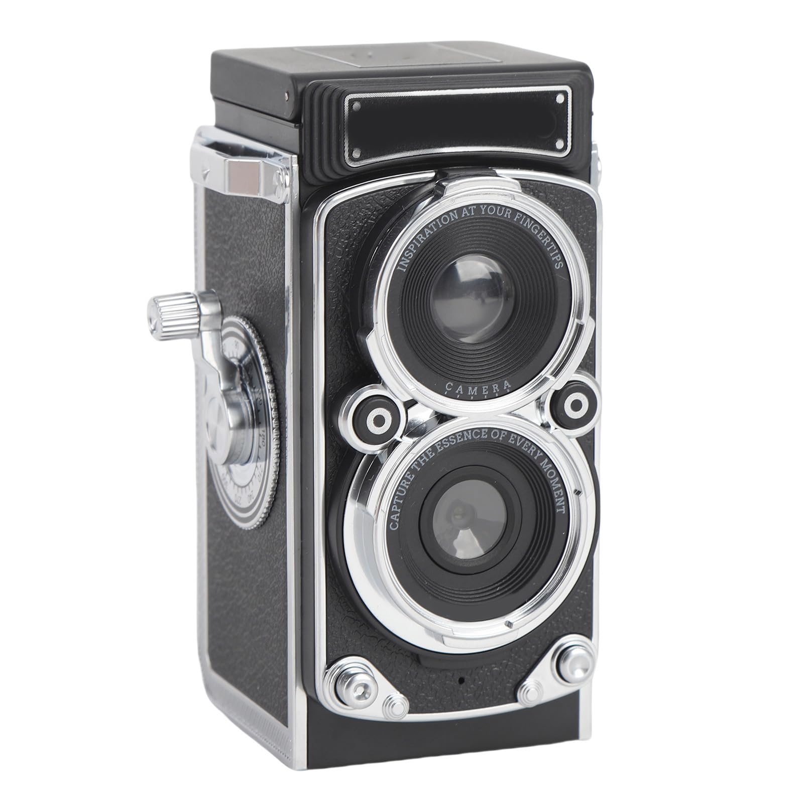 Zunate Vintage Miniaturowy Aparat Cyfrowy, 12MP 1080p Auto Focus TLR TLR Mini Keychian Camera z klasyczną czarną białą i Kolorami Podróż dla Początkujących Nastolatków Dzieci (128GB)