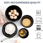 Hasense Mixing Bowls for Cooking, Baking, Ceramic Serving Dishes Set of 4 for Salad, Fruits, Popcorn, Versatile Nesting Bowls for Housewarming Gift, 2.1/1.5/1.0/0.5 Qt, Dishwasher & Microwave Safe