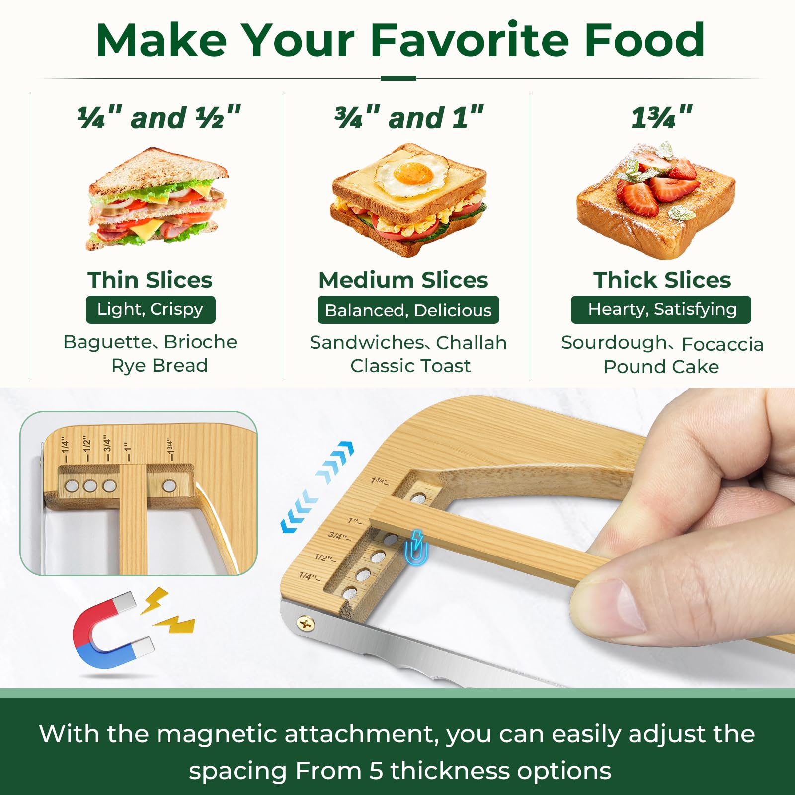 Adjustable Bread Knife - Perfect Slices Every Time -3