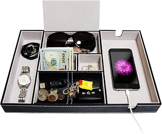 Valet Tray for Men, Catch All Tray Dresser Organizer Nightstand Organizer for Women, EDC Dump Tray for Home, Wonderful Gifts for Business and Festival