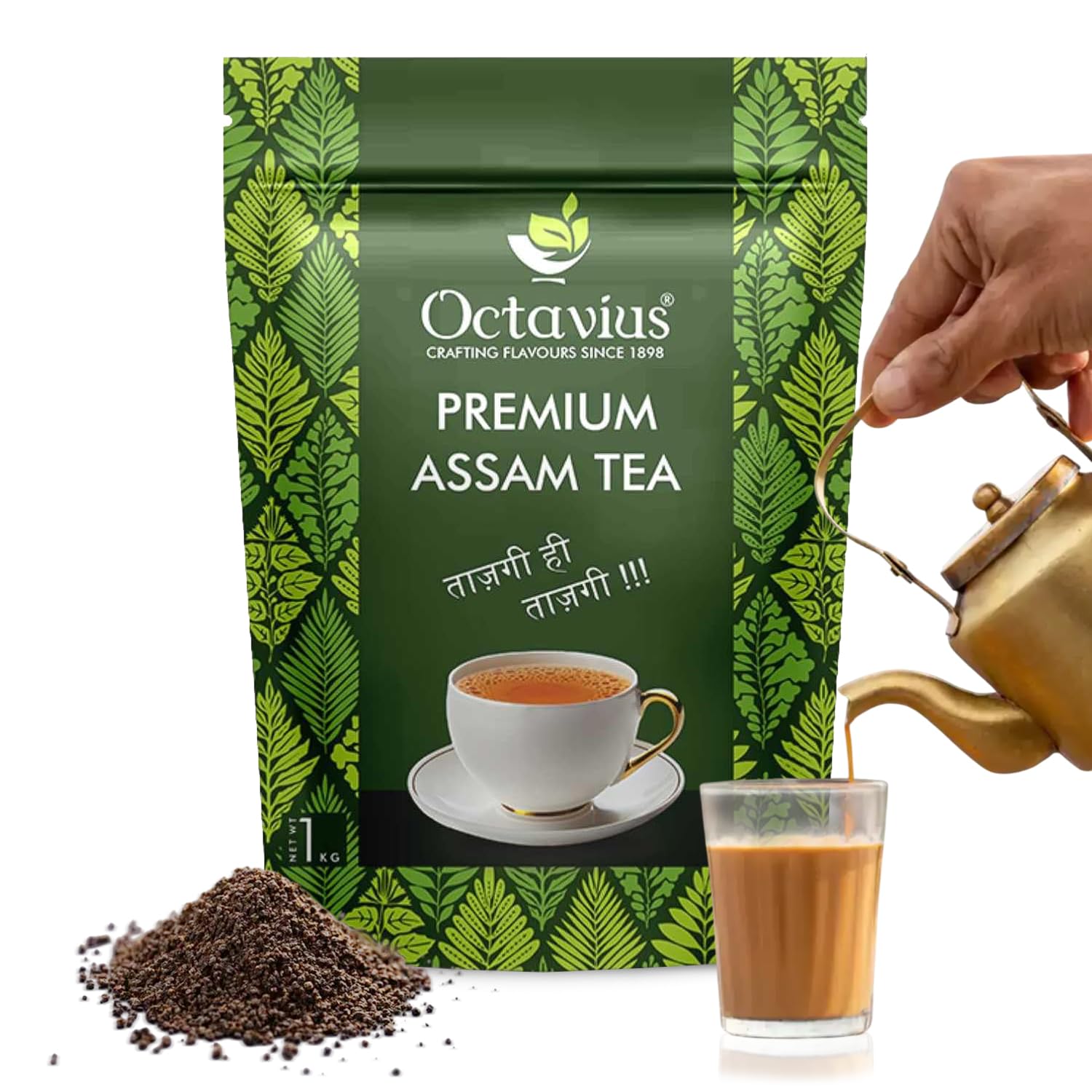 Octavius Premium Assam Tea - 1Kg (500 Cups) | Extra Strong | Black Tea | Kadak Chai Patti
