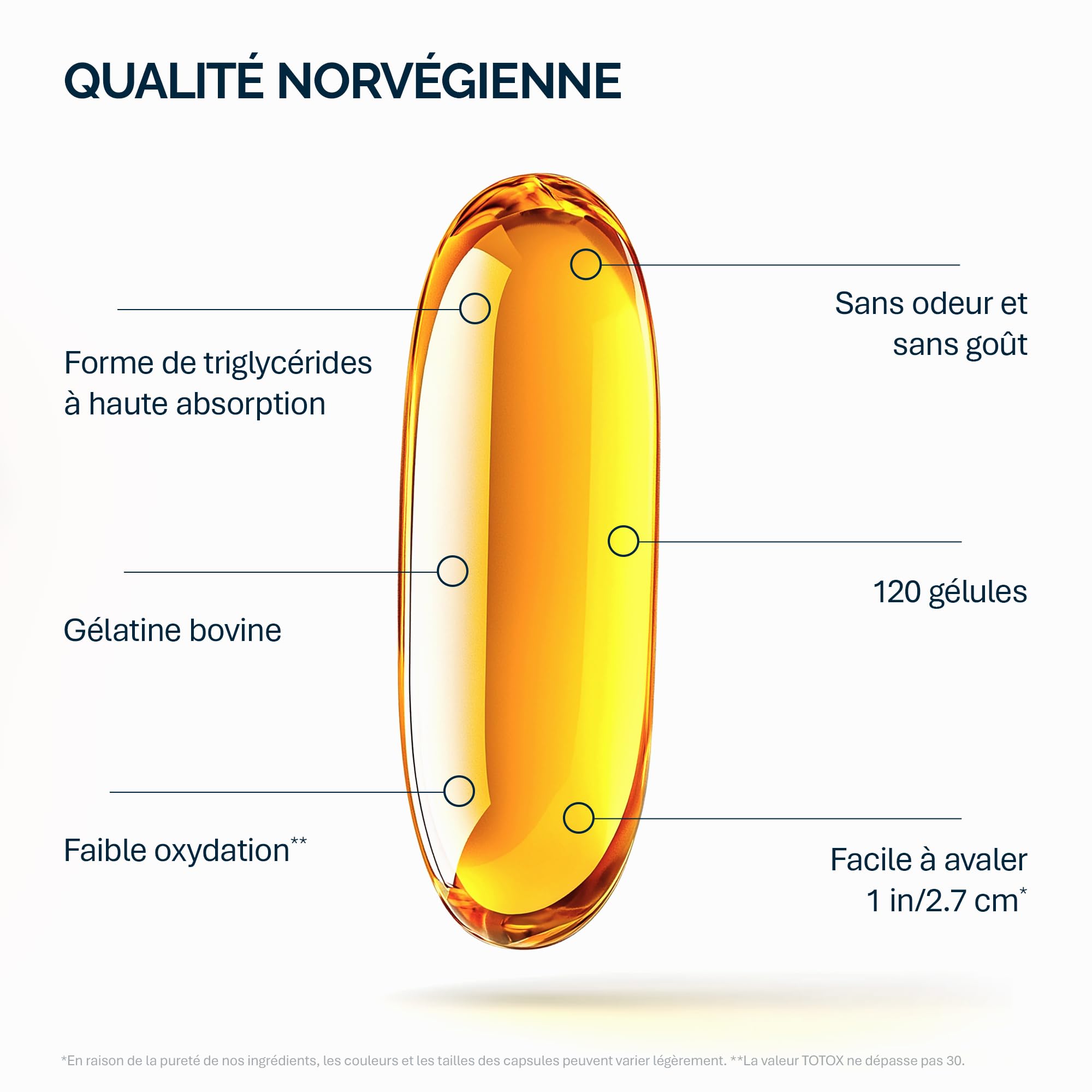 NFO OMEGA 3 ULTIMA [120 Gélules] Huile de poisson Omega 3 norvégienne à concentration maximale en Omega 3 DHA EPA en triglycérides, Avec vitamine E, Oméga 3 hautement dosés, Complexe d’acides aminés