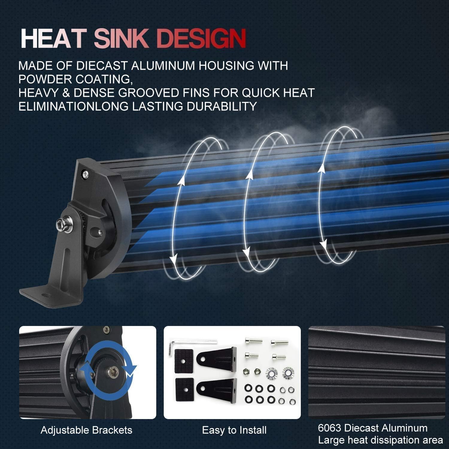 42Inch 780W + 22Inch 390W Curved LED Light Bar Triple Row Flood Spot Combo Beam Off Road Lights + 4pcs 4Inch 60W Led Fog Lights W/2PCS Rocker Switch Wiring Harness for Jeep Trucks ATV Boat