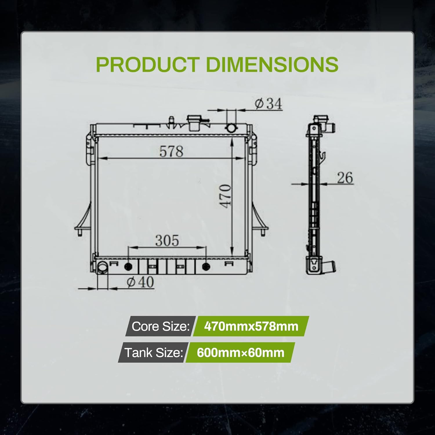 AUTOSAVER88 Radiator Compatible with 2009-2012 GMC Canyon Chevy Colorado 5.3L 2006-2010 Hummer 3.5L 3.7L H3 H3T