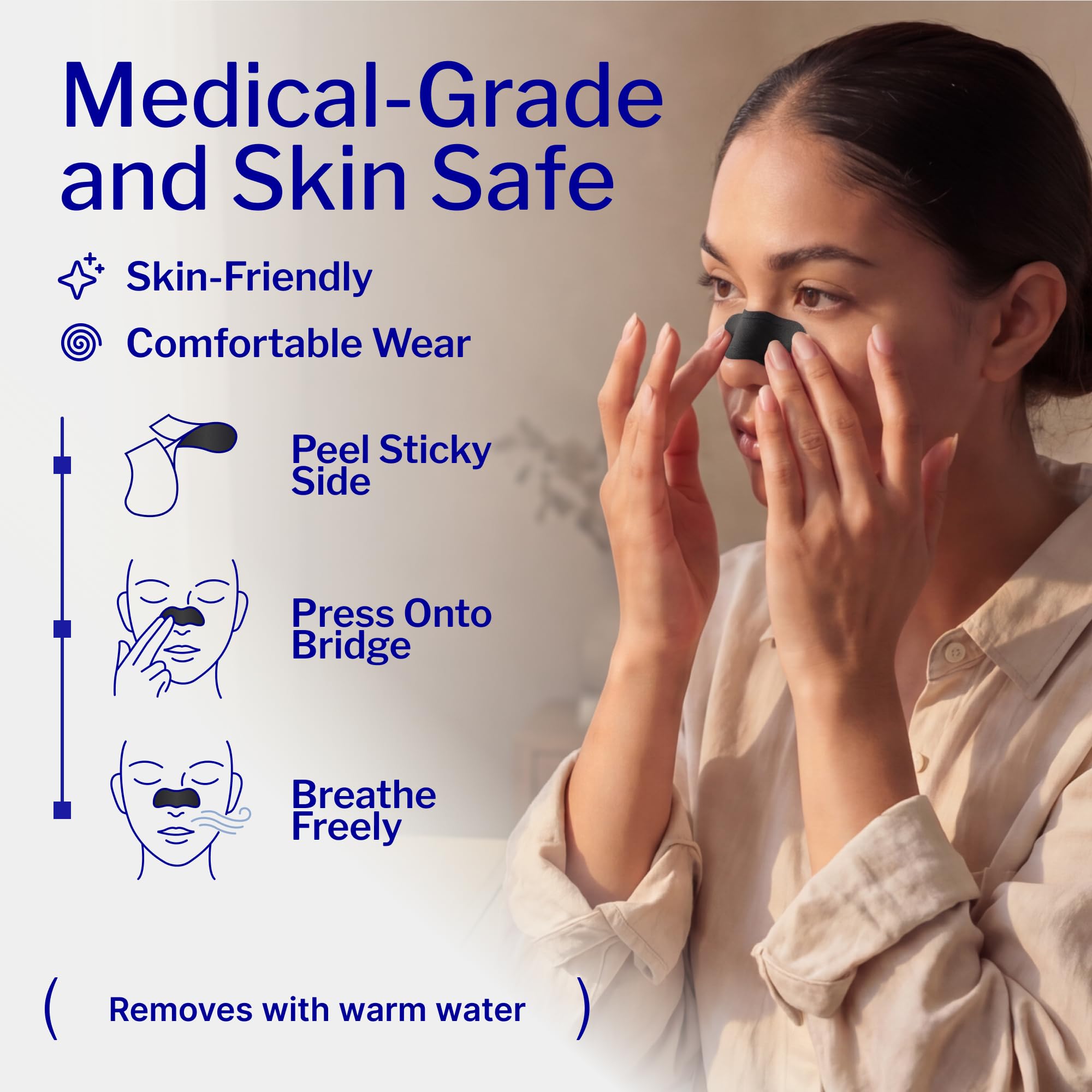 Black Nasal Strips for Men & Women (60 Count) — Amazon image 6