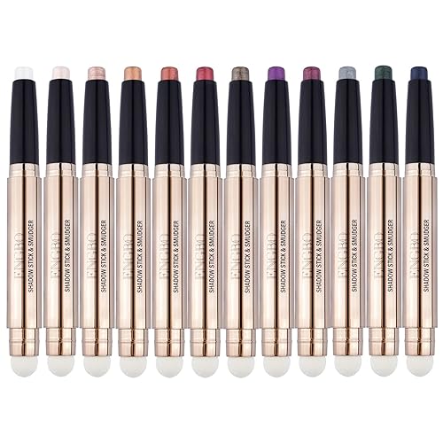 Miniatura 7 de Ofanyia Lápiz de sombra de ojos, lápiz de sombra de ojos 2 en 1, lápiz de sombra de ojos con brillo crema, impermeable, de larga duración, lápiz de