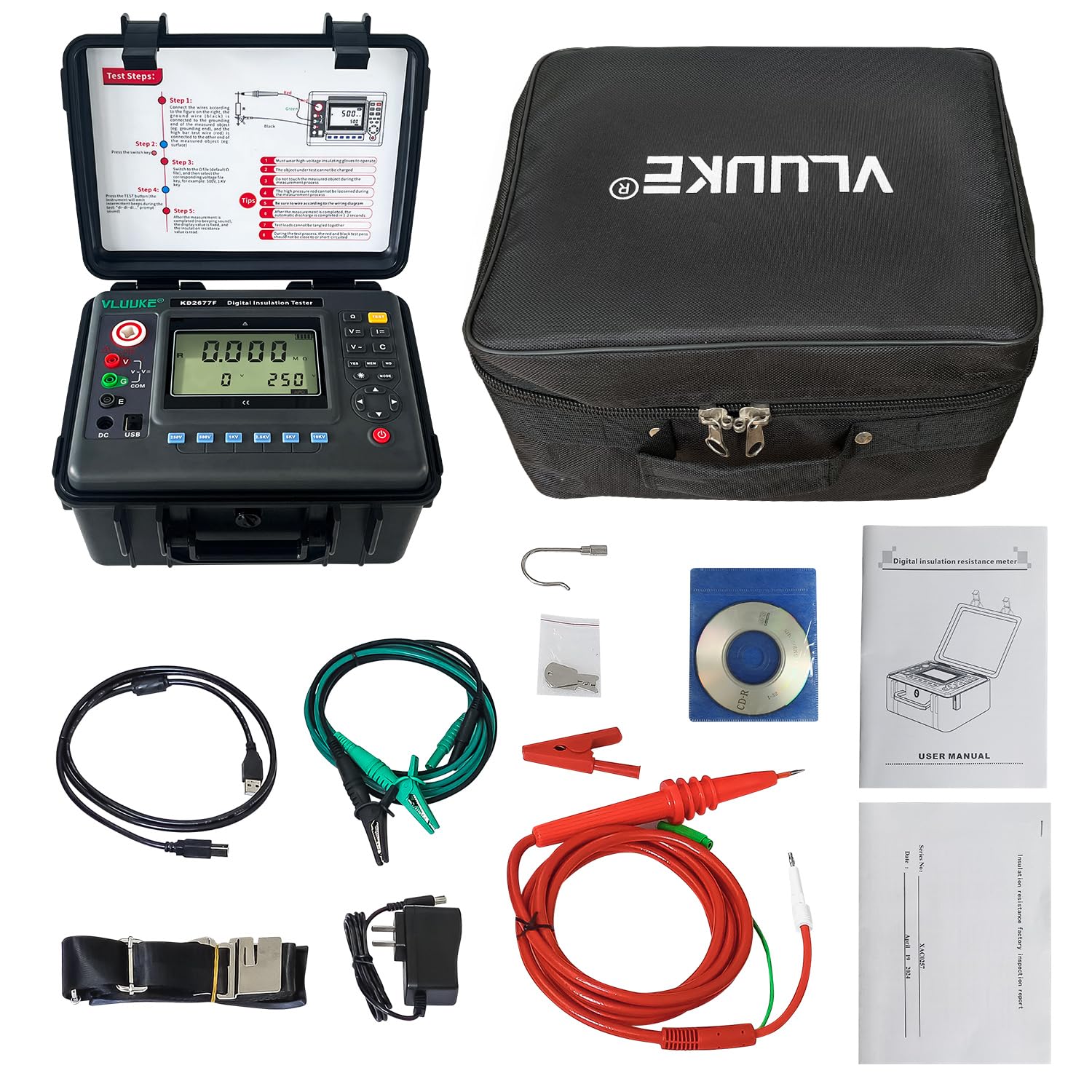 10KV Digital Insulation Meter Insulation Resistance Tester and