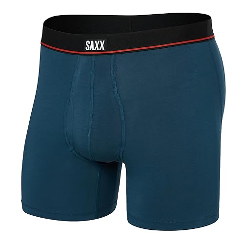 SAXX Underwear Co. Men's Underwear with Pouch Non-Stop Stretch Cotton Boxer Brief Fly - XX-Large - Hurricane