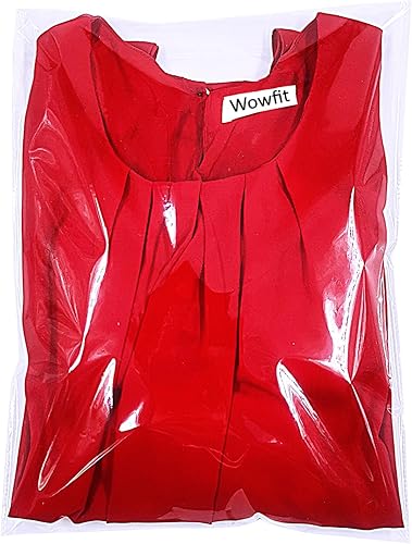 Miniatura 3 de Wowfit 50 bolsas de plástico de celofán transparente de 10 x 13 pulgadas, bolsas de celofán resellables autosellantes ideales para ropa, camisas,