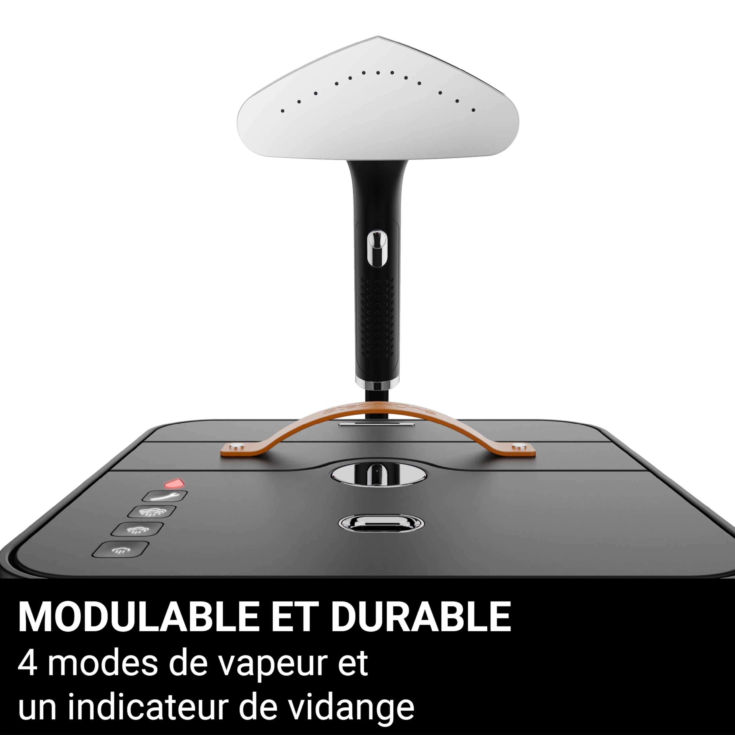 STEAMONE -Steamer Professionnel Defroisseur vapeur 2900W 125g/min 10bars -Fer à repasser Vertical et Horizontal Autonomie 90min (2500ml) -Élimine 99,99% d'Impuretés -Prêt en 120s -Câble 3m -SteamCube