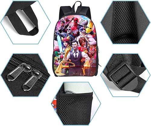 Miniatura 5 de Szv Mochilas de juego unisex, mochila de anime, bolsa de viaje con impresión 3D, mochilas deportivas grandes y ligeras, A, Mochilas Daypack