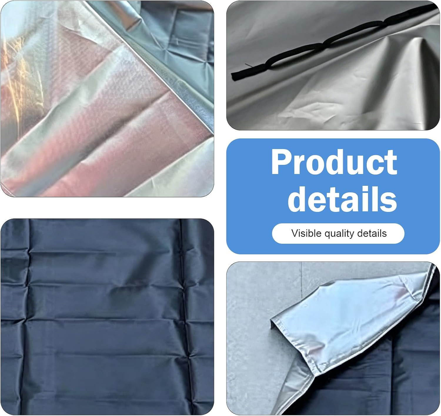 Car Seat Sun Shade Cover, Full Coverage Infant Car Seat Sunshade Protection, 39 x 36 Inches Chair Heat Protector, Universal Cooler Cover Accessories (Silver)