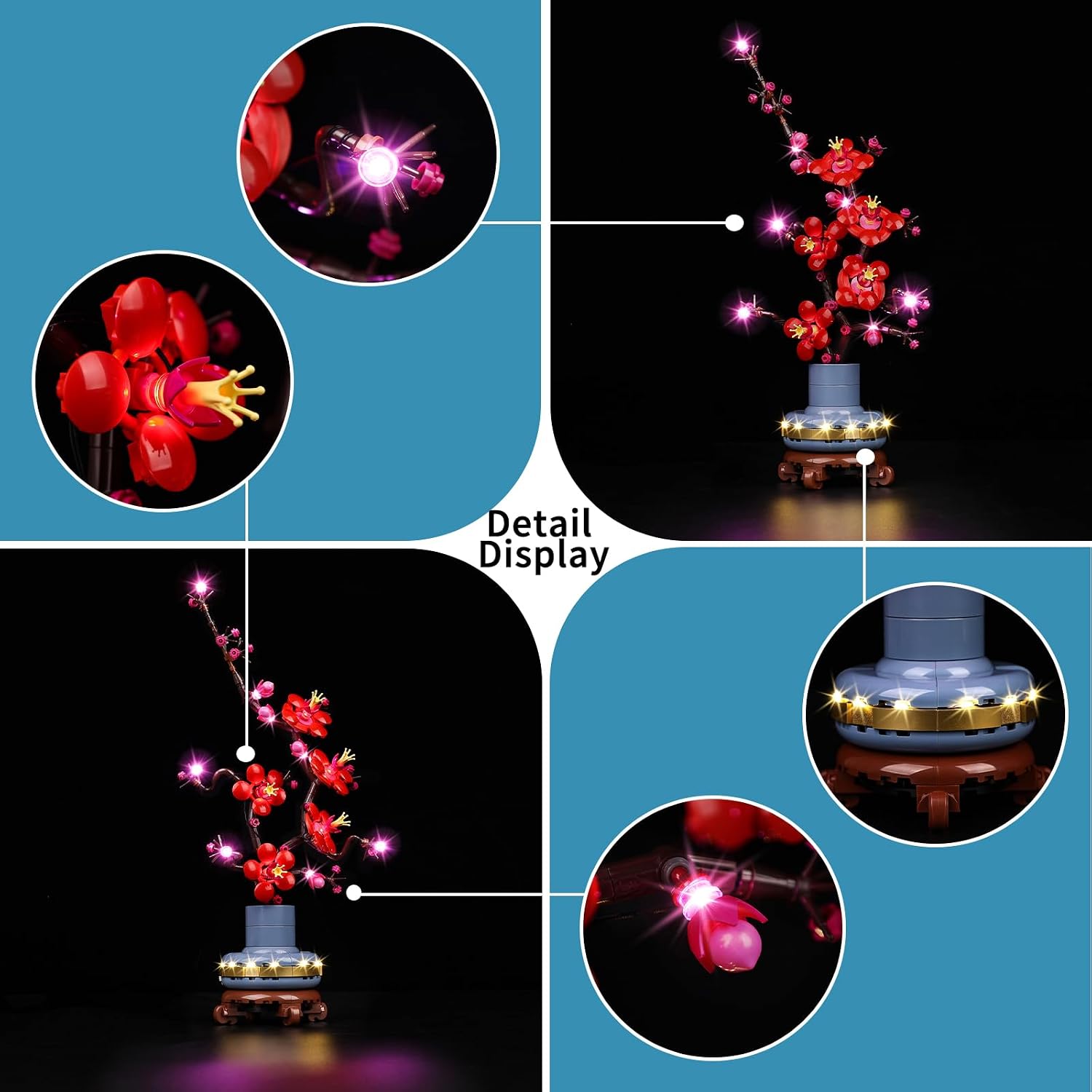 BrickSoul Plum Blossom Lego Light Kit, Led Light Kit for Lego 10369, Light Up Your Legos - NO Lego Blocks Set (Classic Version)