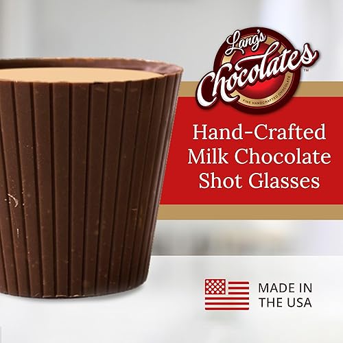 Miniatura 2 de Lang's Chocolates Vasos de chupito de chocolate con leche - Chocolate Kosher - Taza de postre sin gluten - Grandes vasos de chupito de caramelo para