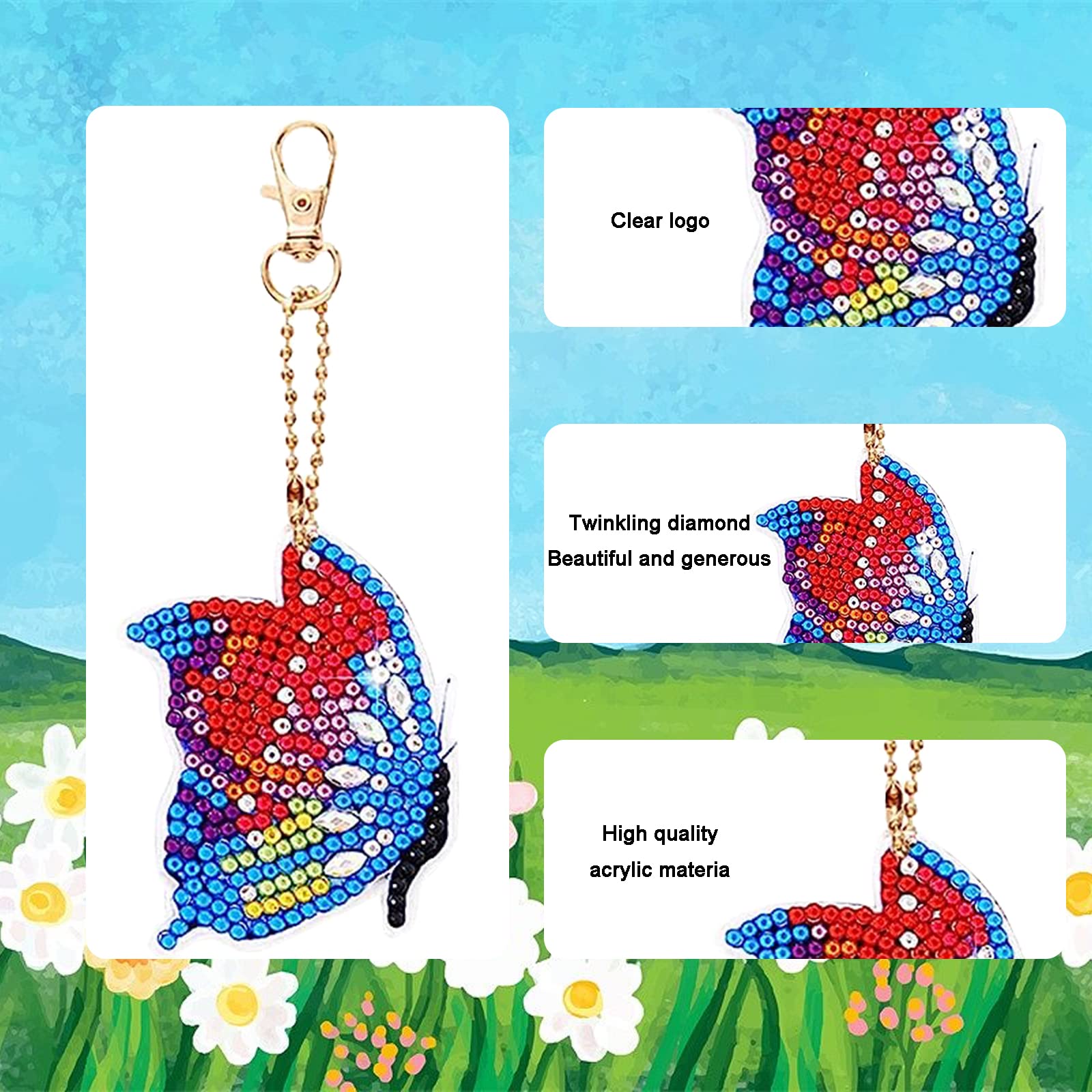 8 Stks/set Diy Diamant Schilderen Wenskaarten Bloemen Dank U 8 Stks/set Diy Diamant Schilderen Wenskaarten Bloemen Dank U