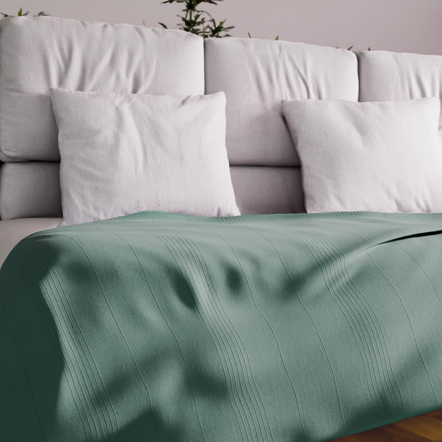Soleil D'ocre Green Adele 180 X 220 Cm Bedspread,