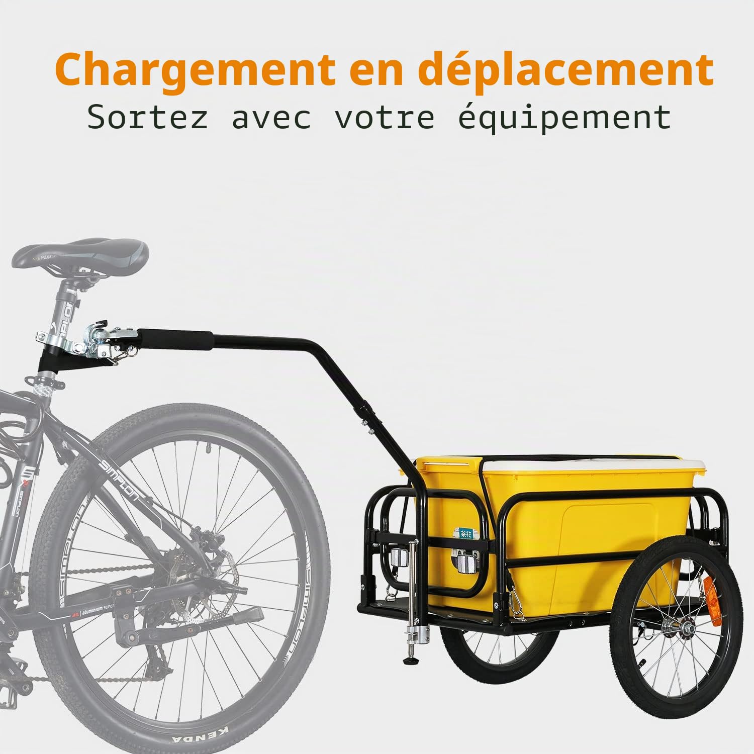 Tiggo City Porter Remorque de vélo pliable 2 en 1 transporteur