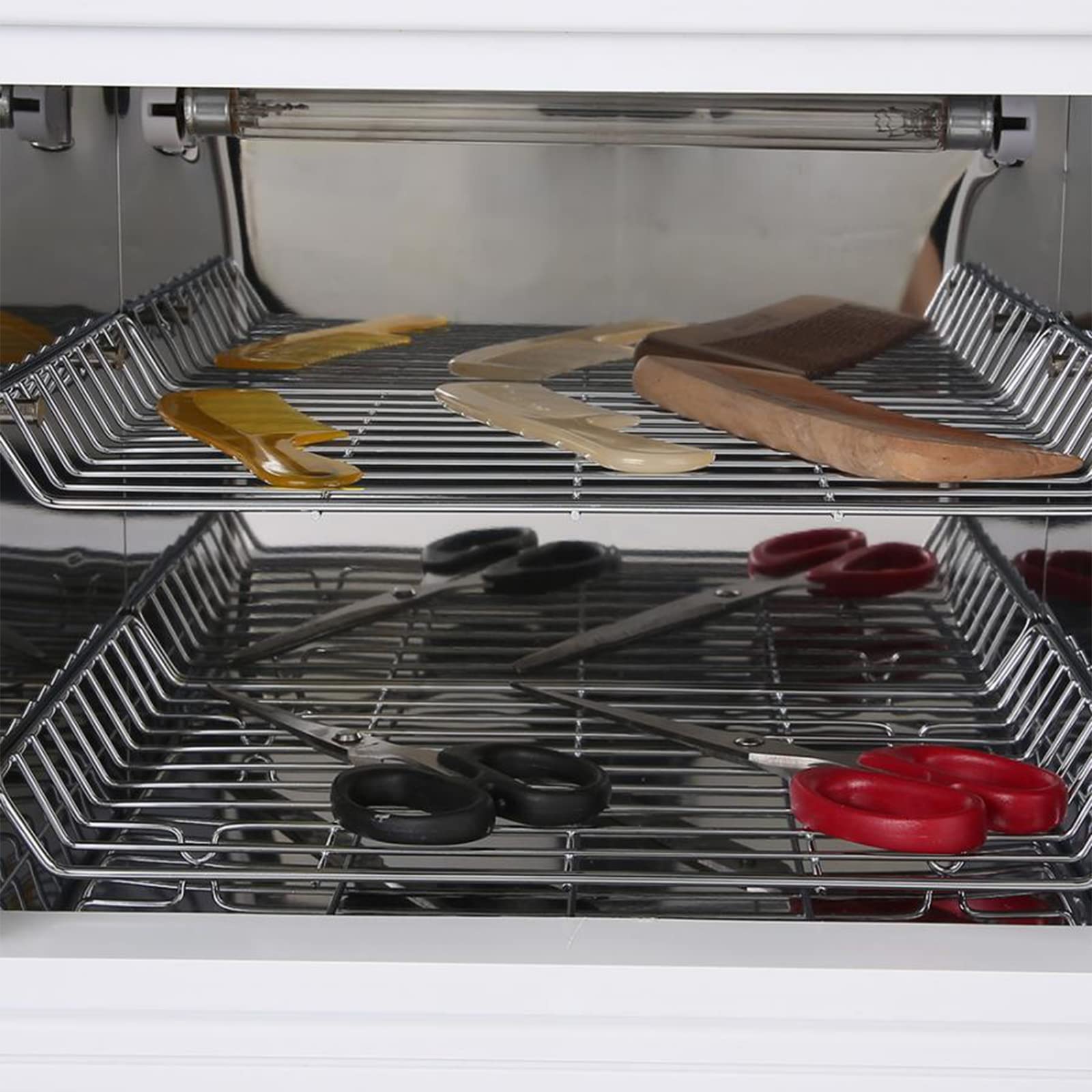 Handtuchwärmer-Schrank mit zweilagigem Edelstahl-Tablett für Spa, Salon und Zuhause