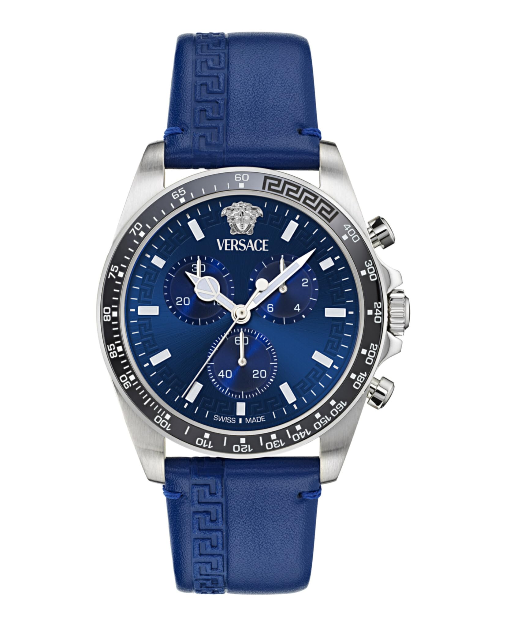 Versace Men's Chronograph Quartz Watch Greca Chr Wave Swiss Made