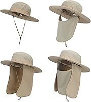 Vista 2 de Outdoor Sun Hat UPF 50 Protection Waterproof Fishing hat Face Cover Summer Neck Flap Hat
