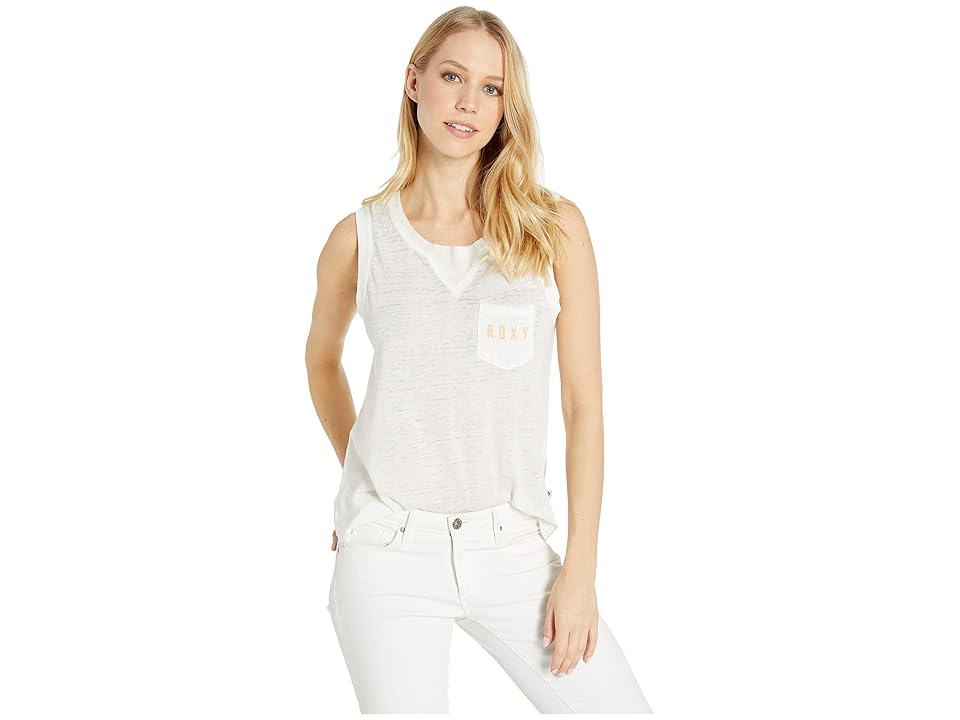 

Roxy Feel So Right A Sleeveless Tee (Marshmallow) Women's Sleeveless, Blue