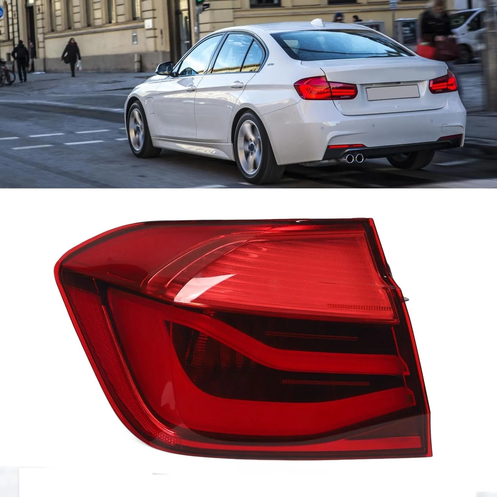 Auto Fanale Posteriore per B&MW Serie 3 F30 F31 F80 2015-2019 Luce Freno Posteriore Esterna, Fanale Posteriore (Sinistra)