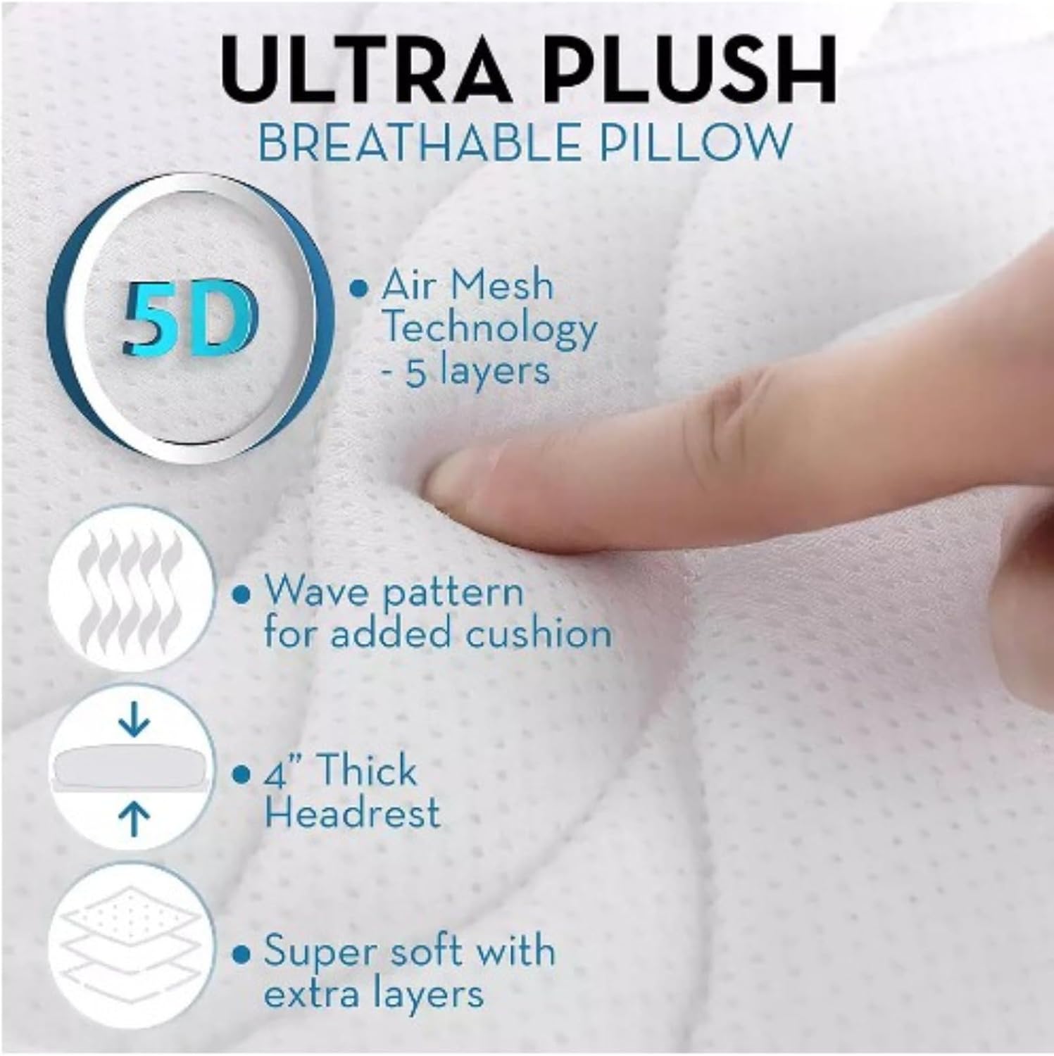 3D Mesh Bathtub Pillow with 17 Suction Cups, Firm Support Bath Pillow for Tub, Waterproof Spa Bath Cushion with Hook, Fits Most Bathtubs (Leaf Pattern + Round Pillow Option)