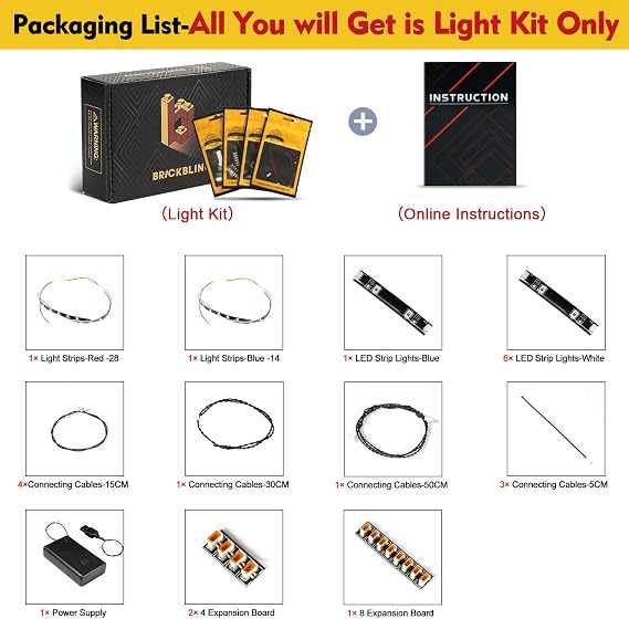 Led Light Set Compatible with Lego Ferrari 42143 Daytona SP3 (No Model)